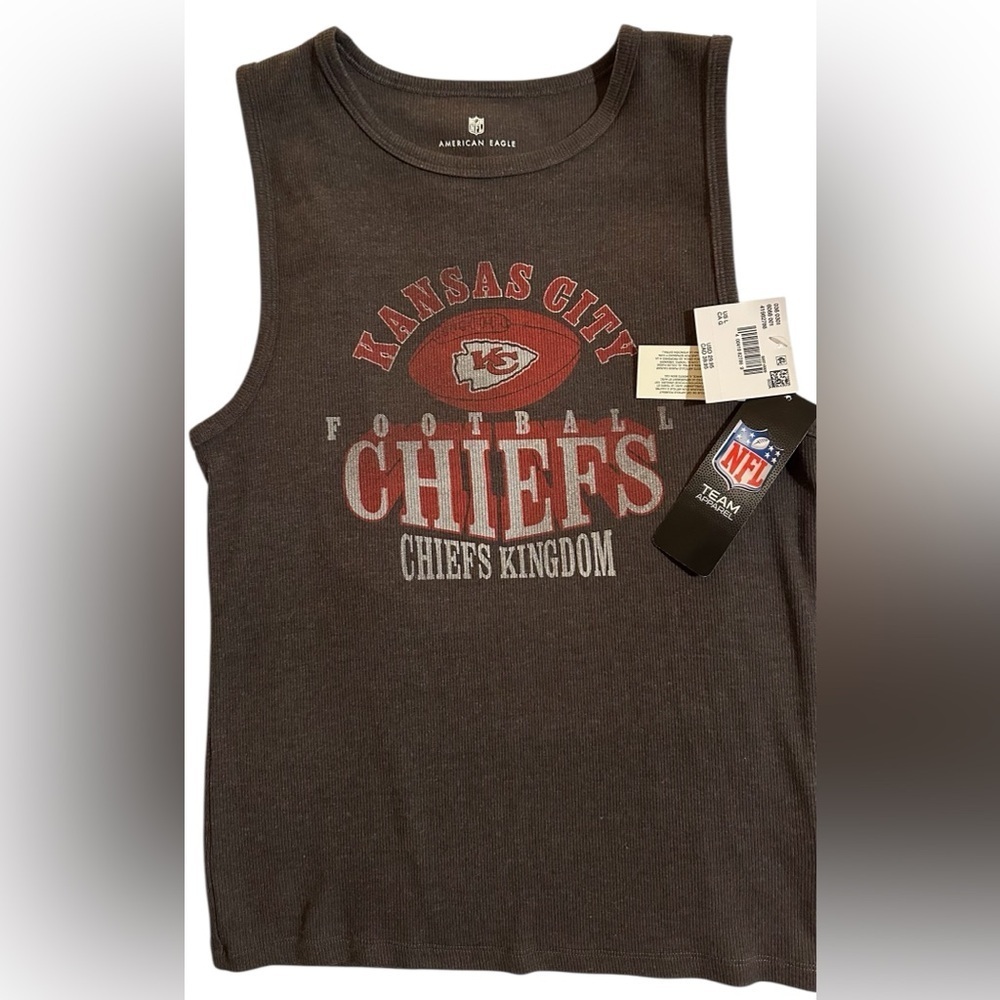 American Eagle,NFL Kids brownish grey K.C.Chiefs Tank Top, size L/G/G.